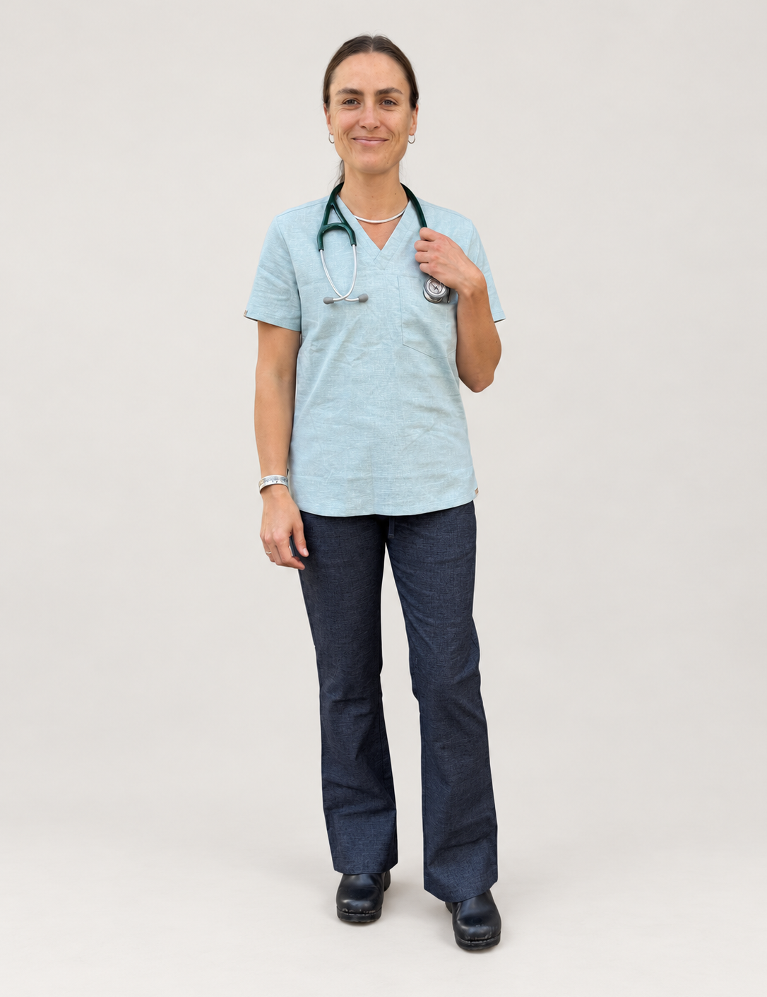 Avila Scrub Top and Tiana Scrub Pants, front outfit
