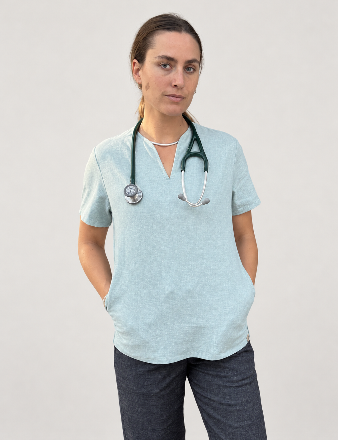 Kyoto Scrub Top, front top