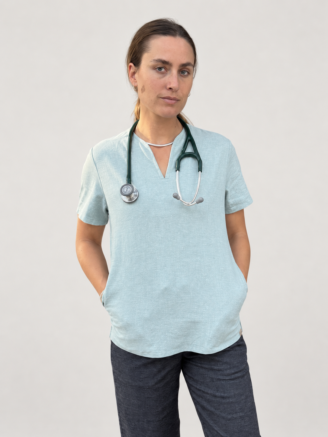 Kyoto Scrub Top, front top