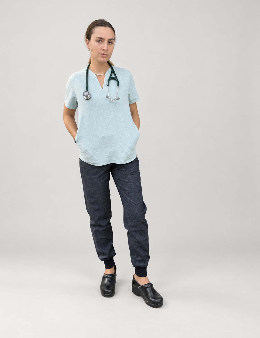 Kyoto Scrub Top and Alba Scrub Pants, front outfit