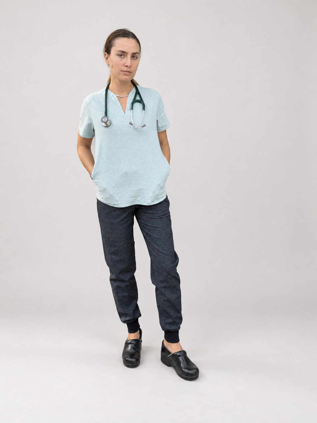 Kyoto Scrub Top and Alba Scrub Pants, front outfit