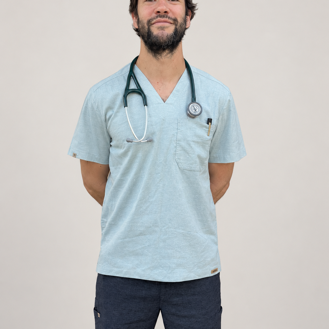 Manali Scrub Top, front top