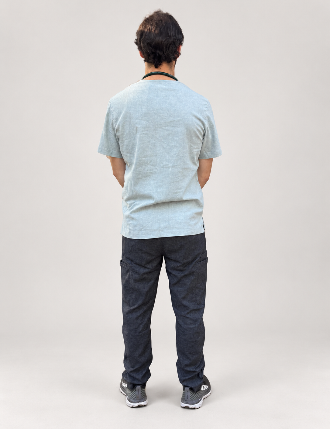 Manali Scrub Top and Porto Scrub Pants, back outfit