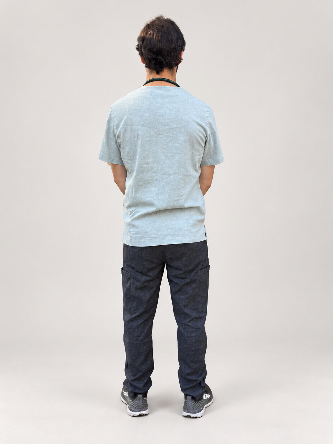 Manali Scrub Top and Porto Scrub Pants, back outfit