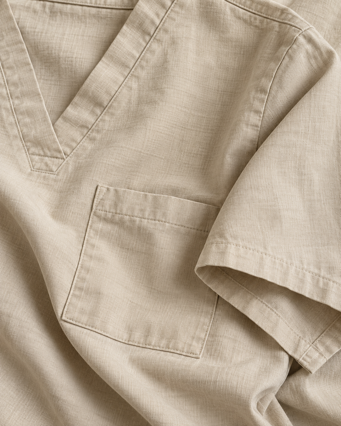 tan scrub fabric close-up