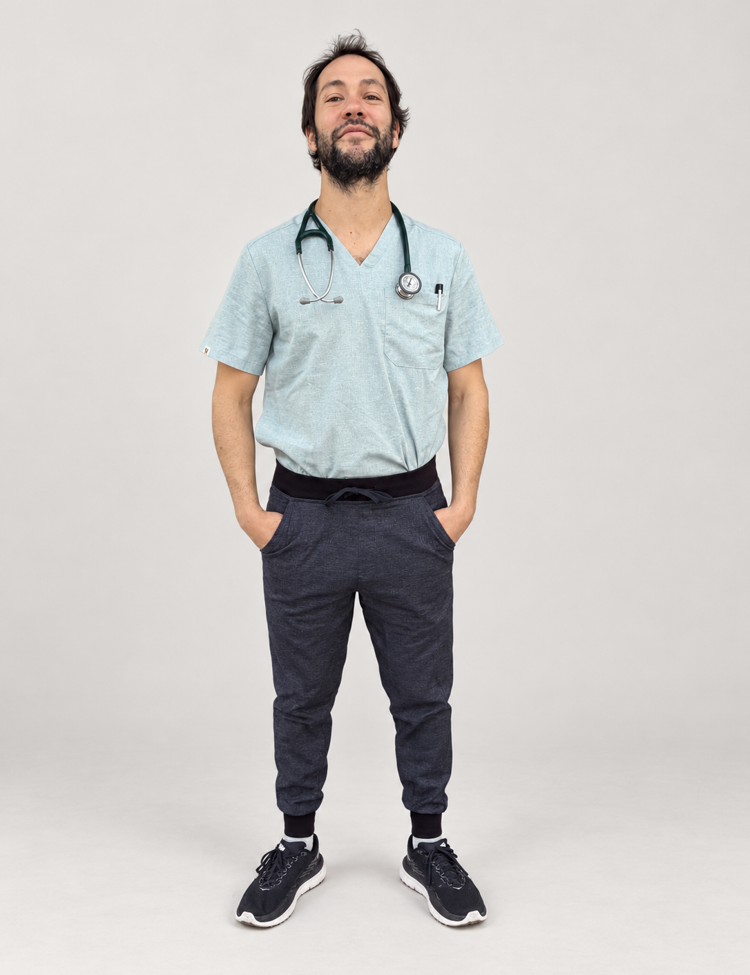 Venice Scrub Top and Lucca Scrub Pants, front outfit