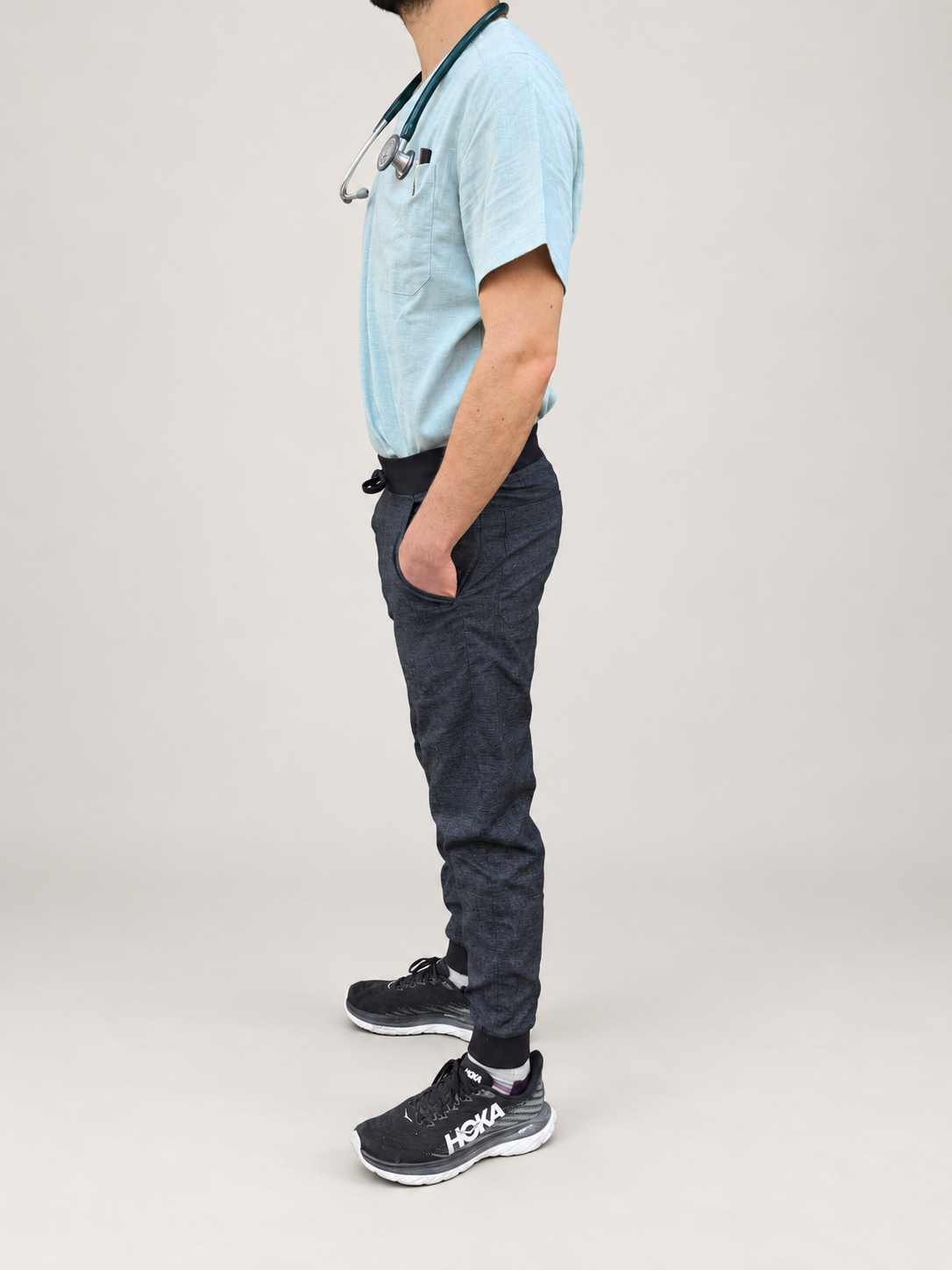Venice Scrub Top and Lucca Scrub Pants, side detail